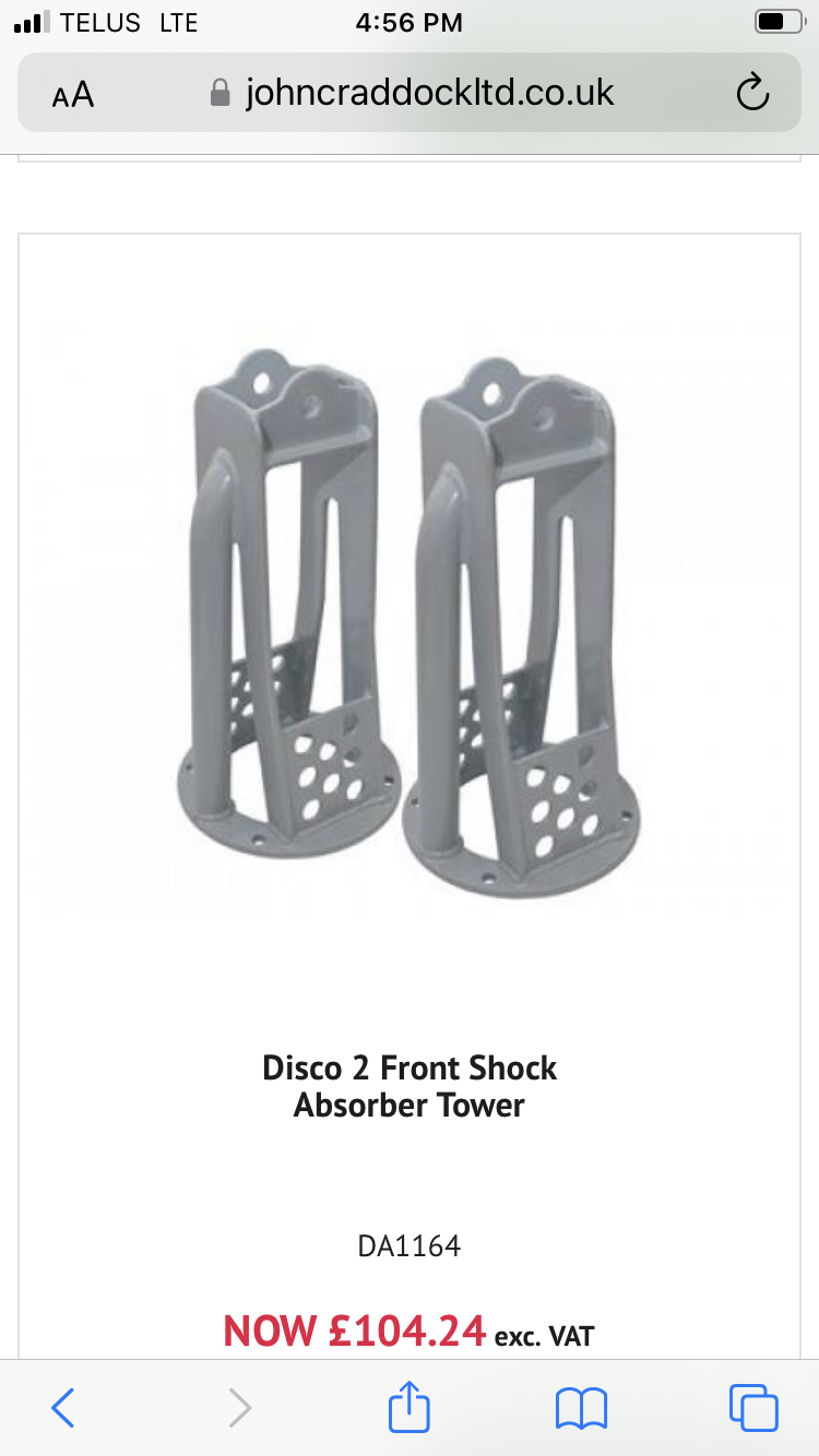 Steering/Suspension - Shock towers - New - 1999 to 2004 Land Rover Discovery - Heidelberg, ON N0B2M1, Canada