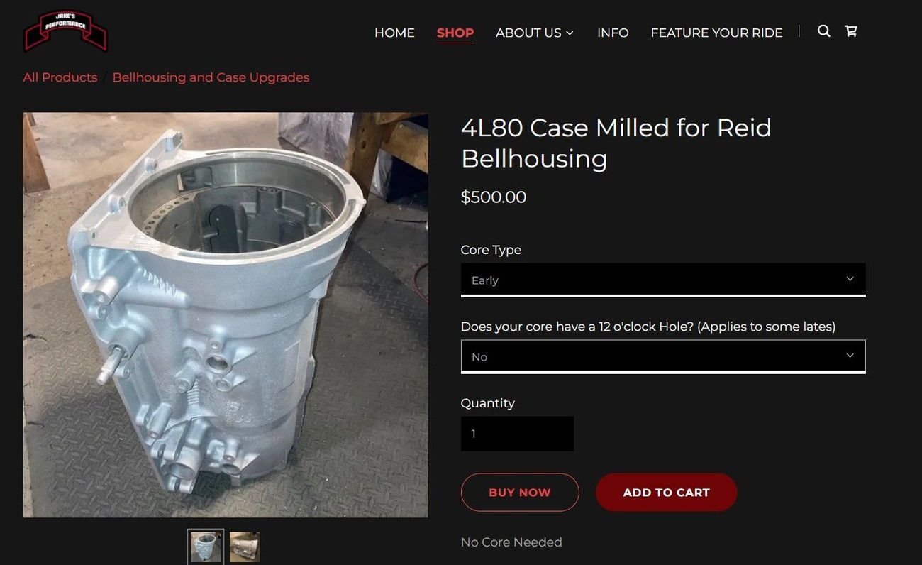 Drivetrain - 4L80E Case Milled for Reid Bellhousing - Used - 0  All Models - Mason, OH 45040, United States