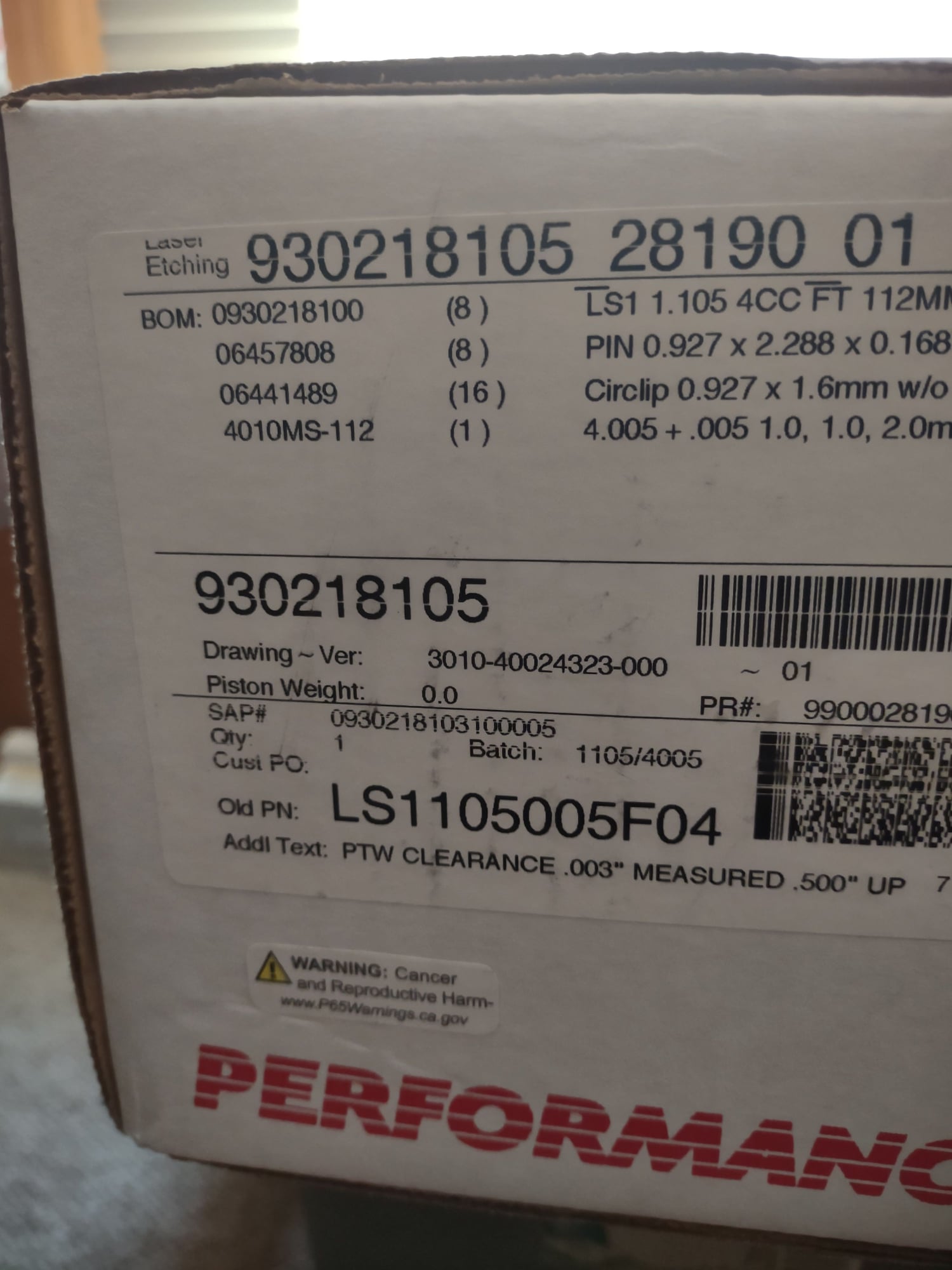 Engine - Internals - 4.005" LS Stroker piston set/Cam & Spring Kit/Valves/FIC Injectors - New - 0  All Models - Greensboro, NC 27408, United States