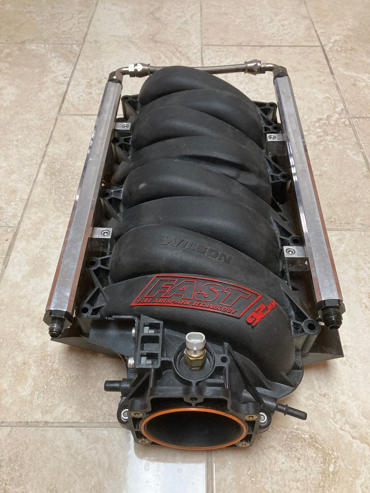 Black FAST 92 Cathedral Port Intake w/fuel rails LS1TECH Camaro and