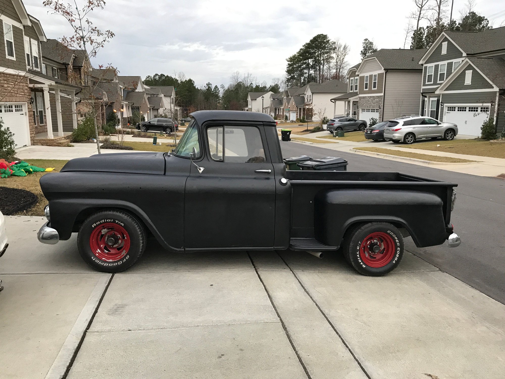 1958 Chevrolet Truck - 1958 chevy 3100 (apache) LS3, mustang II, coilovers, rack and pinion, etc. - Used - VIN 111111111 - 8 cyl - 2WD - Automatic - Truck - Black - Raleigh, NC 27603, United States