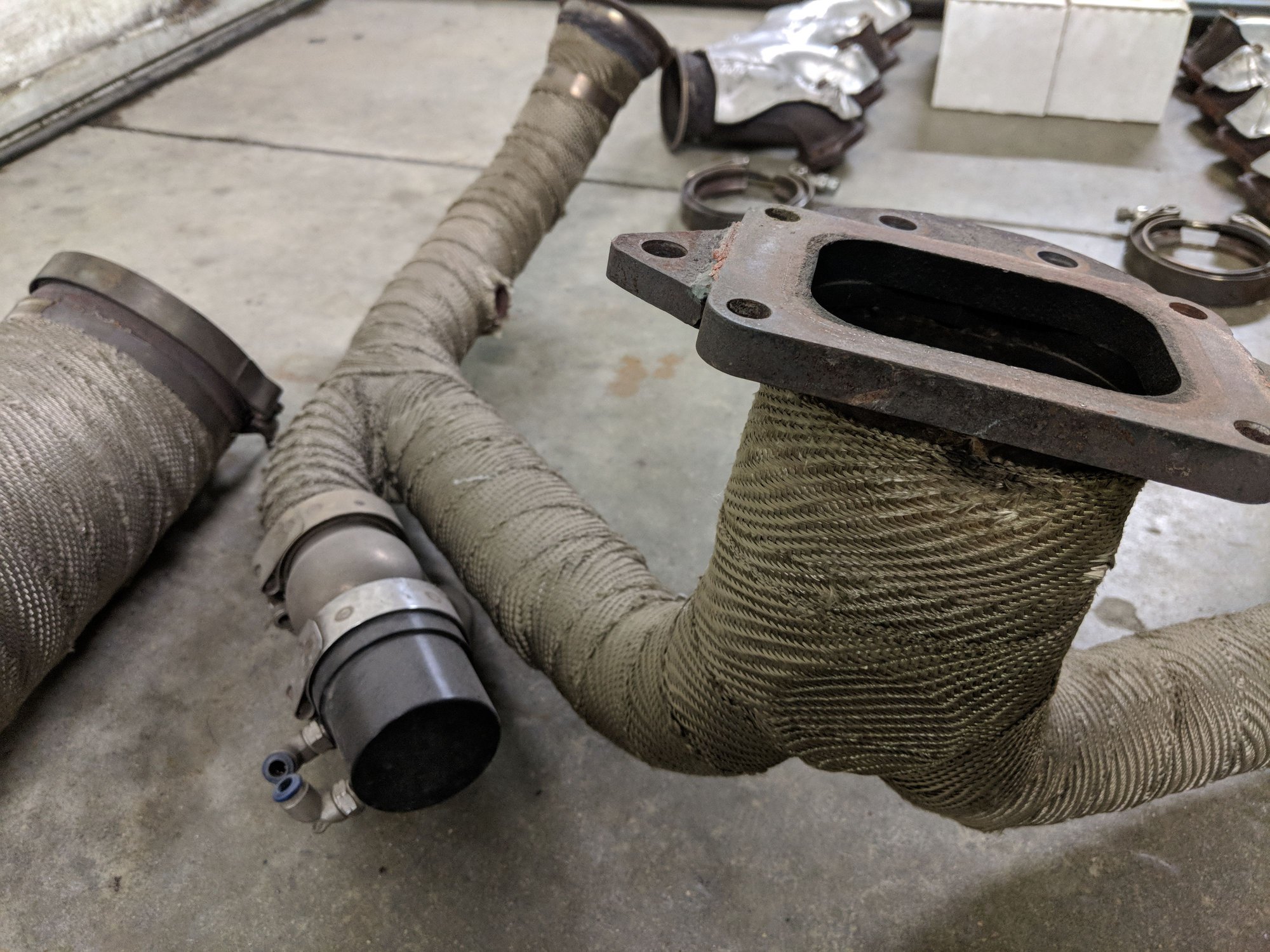 Complete turbo hotside, JGS wastegates, 5" downpipe LS1TECH Camaro