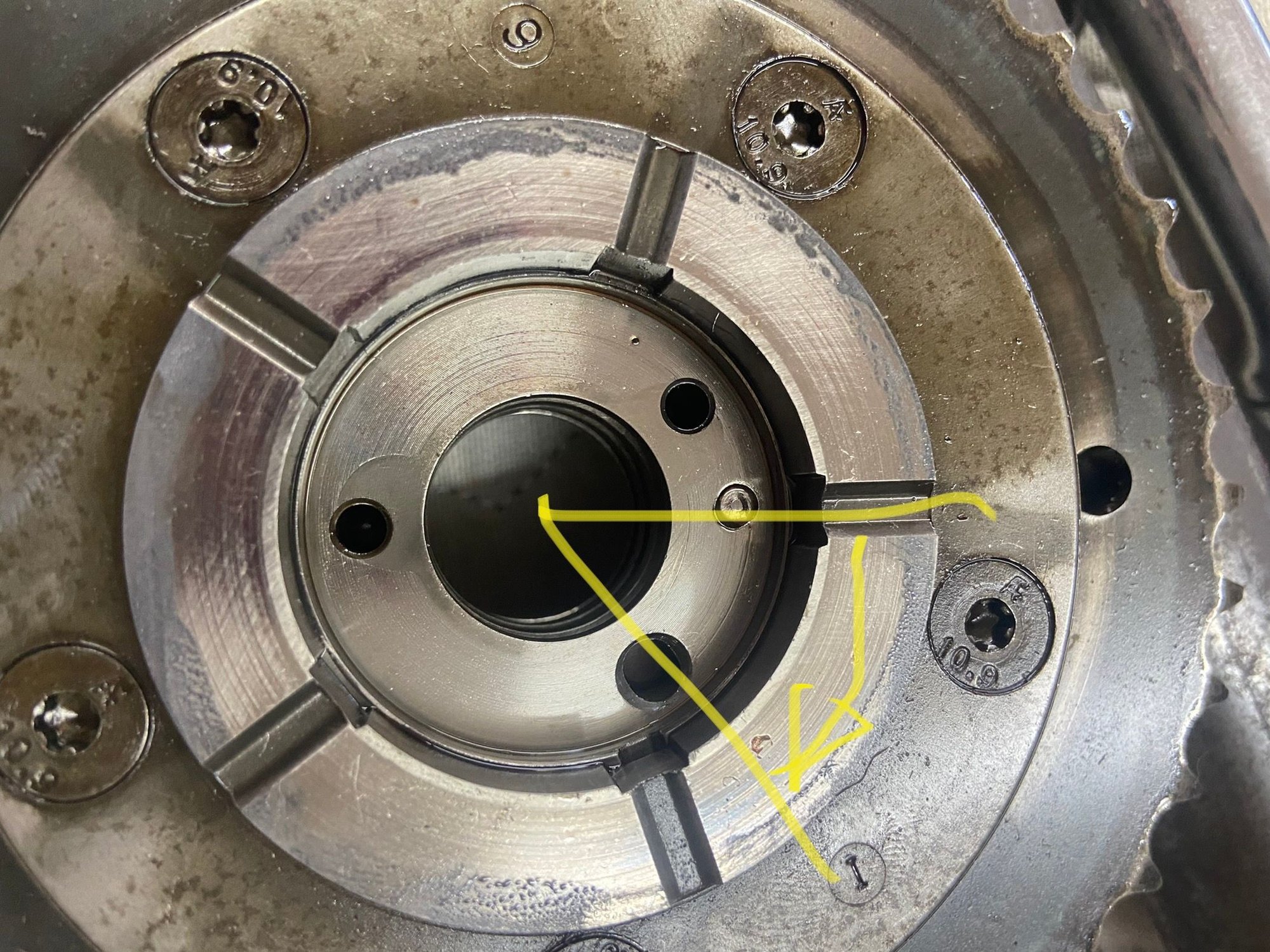 Bent Intake Valves One bolt TSP VVT1.2 cam (dowel pin misaligned