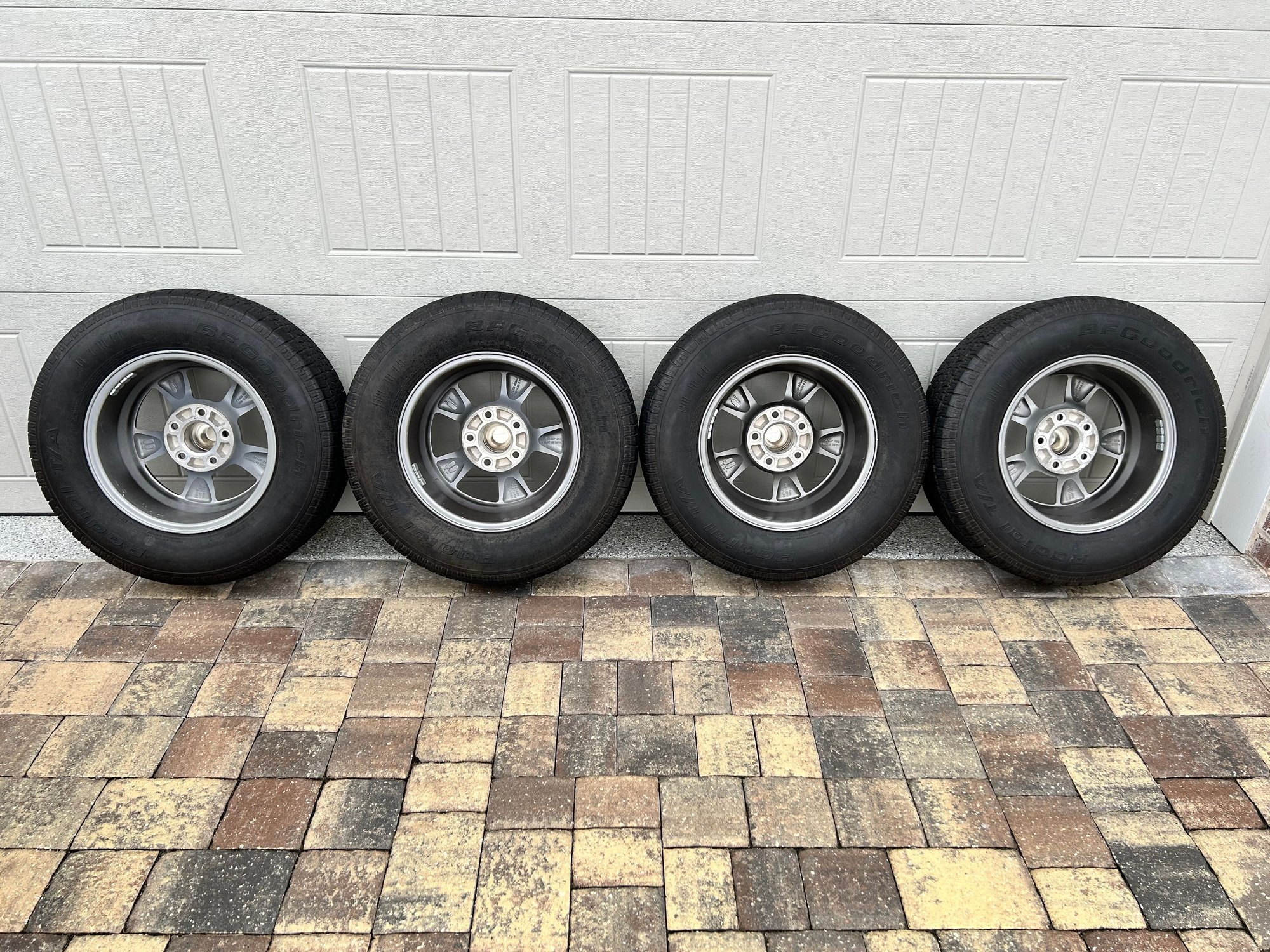 Wheels and Tires/Axles - 4 REV 100 Grey 15"x7" 0 offset, 4" backspacing, 5x4-3/4 & 4 BF Goodrich TA 225/70/R15 - Used - -1 to 2025  All Models - Jacksonville/st. Augustine, FL 32092, United States