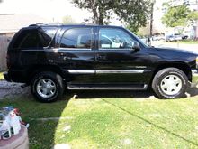 My wife's '04 Yukon 5.3ltr H.O K&N intake, throttle body spacer, Jasper 4l60e tranny (1500 stall), 3:73's in rear.