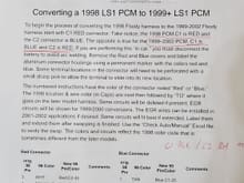 So these instruction are from MRK, and they sell theor own pcm conversions. I got mine off ebay, but its the same thing. This instructions are LIFE SAVERS!! download them and read them threw a couple time before you begin. 