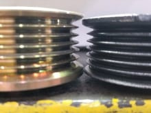 Gold "Stock" pulley compared to FORD OEM pulley