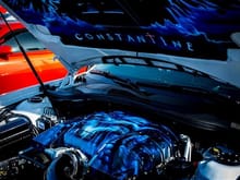 Airbrushed Hoodliner engine cover Camaro