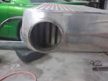 Bored out the intercooler. Can't hurt right.
Before