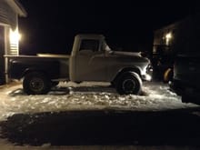 Here's my truck siting on it's original chassis and 35" tires