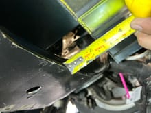 Rear pan clearance to crossmember center