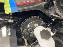 Routed lines up and over to booster to mount to the regulator.