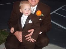 me and my son at b/f's wedding