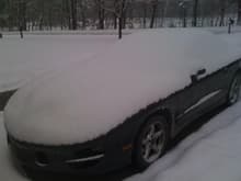 In CT at my moms house....snowed alot that day