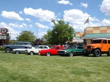 The Camaro with other LS powered vehicles during Hot August Nights 2008