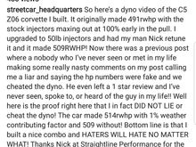 Curious what everyones thoughts are on this . 
Found it on instagram . 

Sbe ls6 
Prc 2.5 243s 
Btr 4 cam 
Ls6 intake 
Headers 

High reading dyno or doable ? 