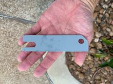 I made this spacer to take up the gap between the crossmember and "frame" due to the SFC weld tab.