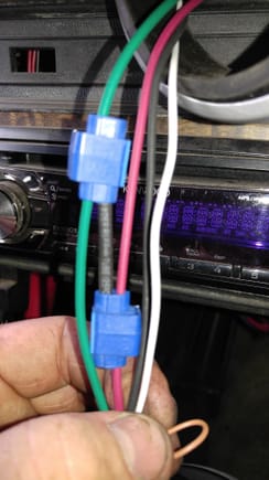 Signal wire jumped over to 12v power to the tach