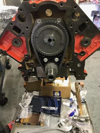 Timing set on. Next is to degree camshaft. 