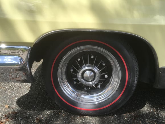 The 16 " eight x 7 eight lug with 235/65 -16 redline tire . Wheels are from BOP engieneering