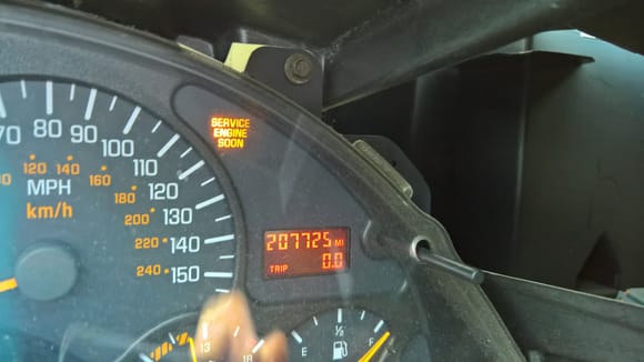 The final mileage before I pulled the LS1, and the baseline mileage for the new LS3.

