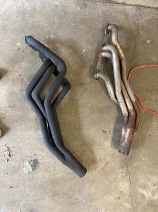 I also bought some high temp ceramic coating spray paint in attempt to do something about my completely rusted out headers. I attempted to sand them out but got frustrated and conceded to acknowledge that I will just need to buy new ones. I had already bought the paint and thought, what the hell and see how they would turn out. I was pleasantly surprised at what they turned out to look like with one coat. Not sure how long if at all coating will last but damn sure happy with results. 