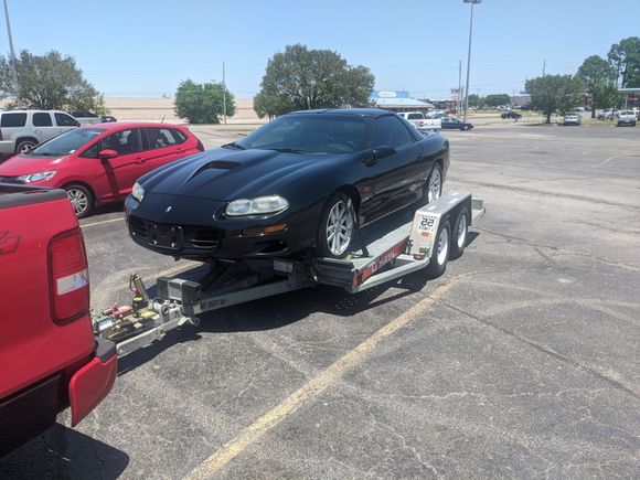Bringing the car back to home to Texas. 