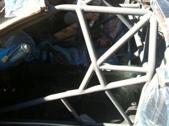 Cage from drivers side(in primer)