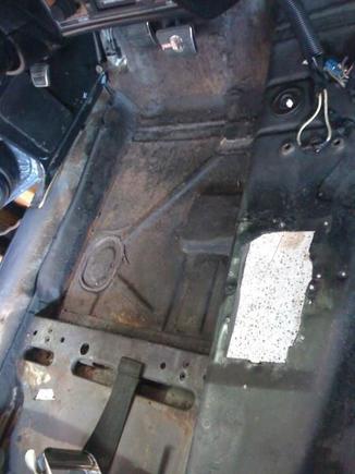 Floor pan prior to paint