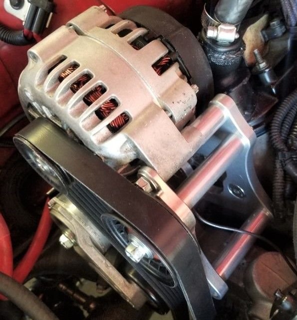 HIGH MOUNT Alternator setup, F Body, passenger side, WHICH ONE
