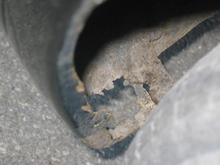 left side rear wheel well hole