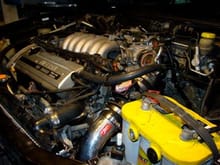 engine bay with new intake