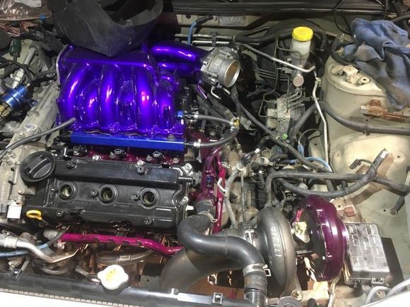 Turbo and up pipe setup.