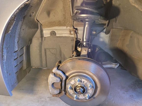 (above) After removing tire/wheel