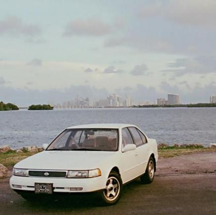 Miami in the background
