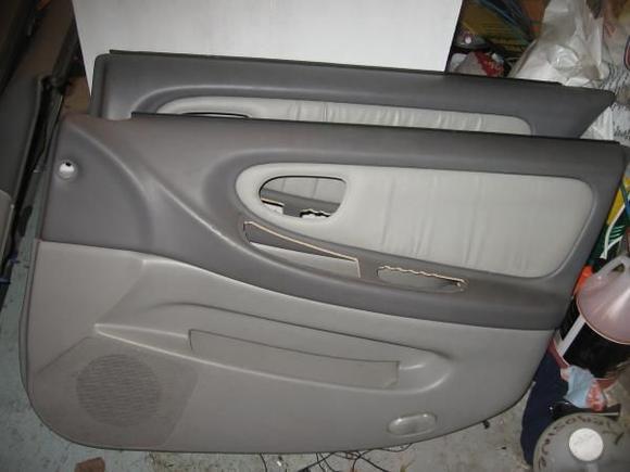 All 4 Grey on Grey Leather door panels... all in great shape