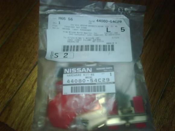 Rear Brake Hardware Kit P/N: 44080-54C29
