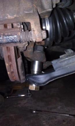 Here is the entire assembly ready for the wheel.