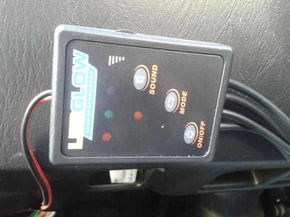 Box to control the LEDs in my footwells.

Can:
-Turn them on and off
-Change the color (multiples)
-Change the speed of the flashing of colors/color changes
