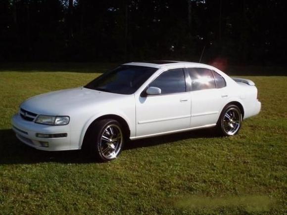 my 1st her name: maxunknown, lost her in 2010.. :(
1997 GXE Pearl White
20% tint, 18" Konig Unknown
all front lamps clear lens, HIDs lows &amp; Fogs, led rest!
http://www.cardomain.com/ride/2296063/1997-nissan-maxima/page-2/