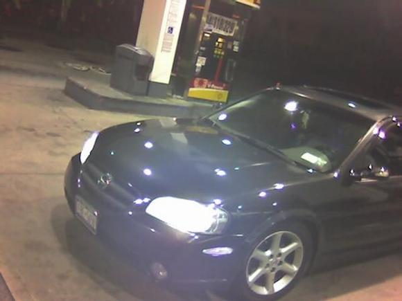 me at the gas station