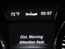 Drive Assist Screen shows Dist. Warning and Attention Asst, not Blind Spot Warning or Collision Warning