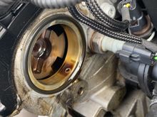 This is the moment I removed the pump where you can see the existing o ring stuck on the engine 