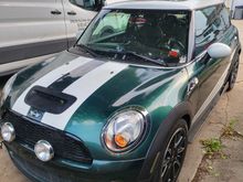 This is the start of my journey really do not like the stripes on the car going to take them off and then save up to get the car painted. Im new to the mini any and all help will be appreciated