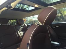 Full Napa Leather interior with panoramic double Sun Roof. Tinted windows