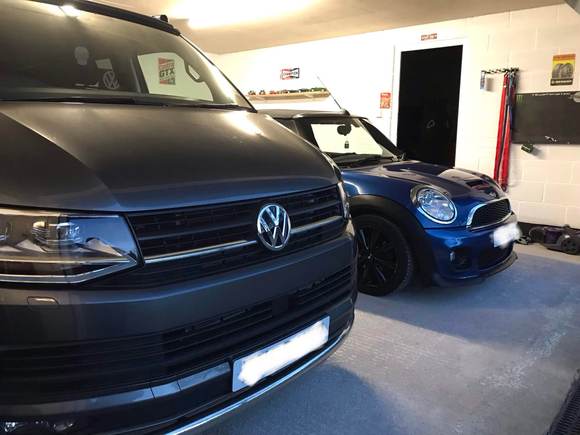 VW Camper & MCS tucked up for the night