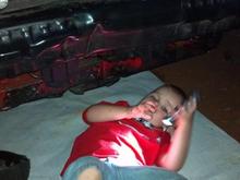 My 2 year old helping me work on the eclipse
