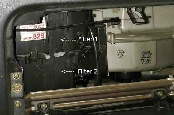 Behind glove box