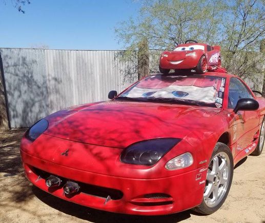 Here's Lightning and Jr - 6 time trophy winner at local car shows!
