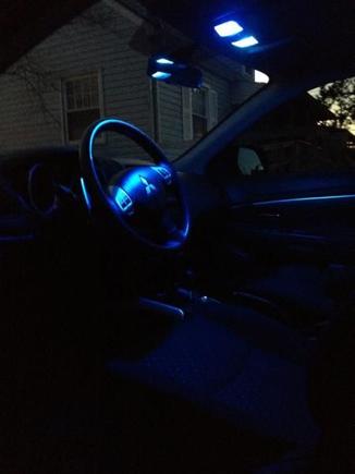 swapped out all interior lights with blue led's